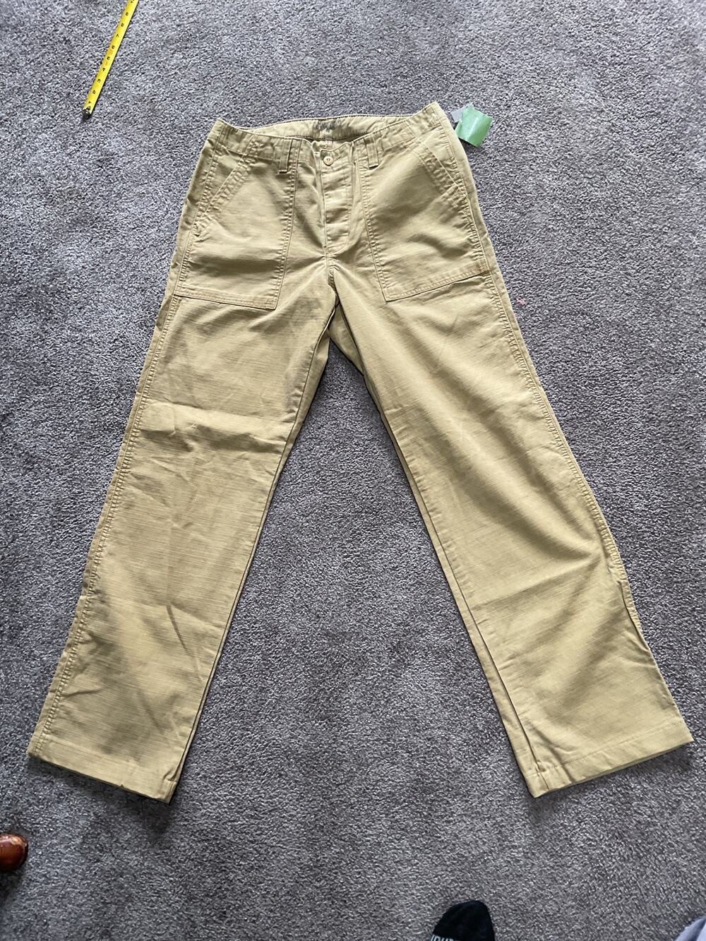NWT Lands End Canvas 1963 Khaki Chino Pants Mens 32 Factory Sample Vintage New